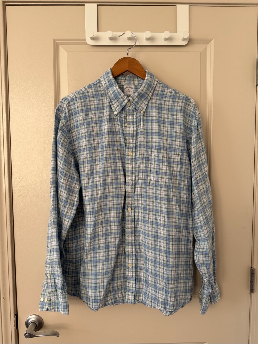 Brooks Brothers 1818 100% Linen Plaid Shirt